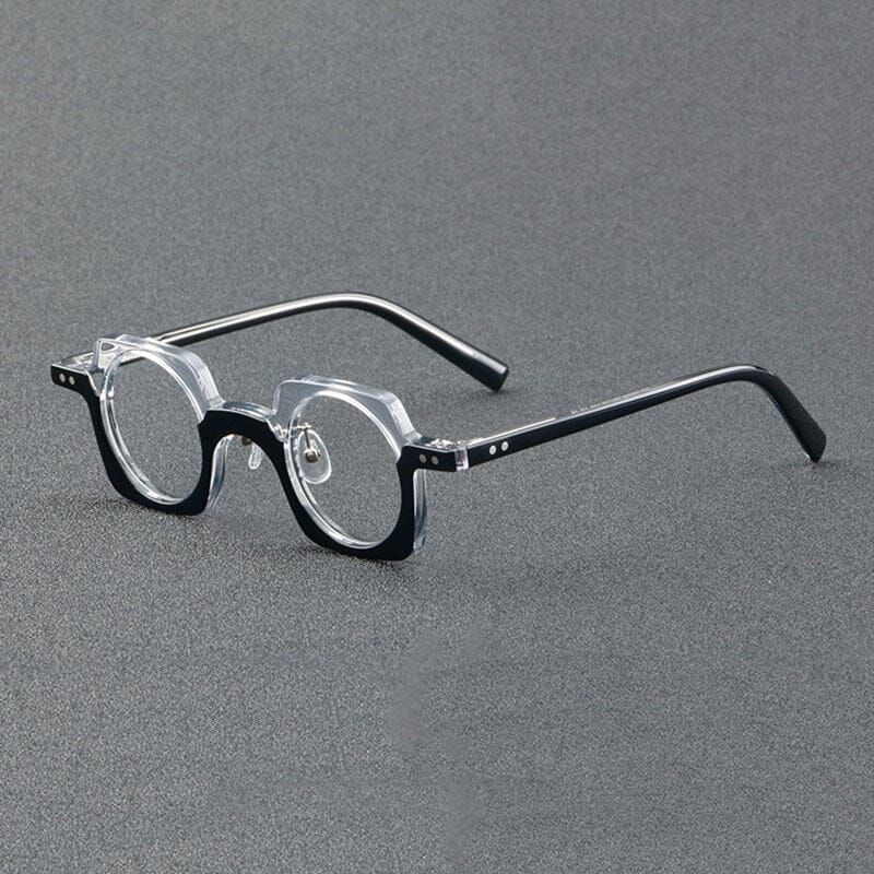 Vintage Punk Acetate Eyeglass Frames - Retro Style Unisex Optical Glasses for Men & Women - Perfect for Daily Wear, Costume Parties & Fashion Statements