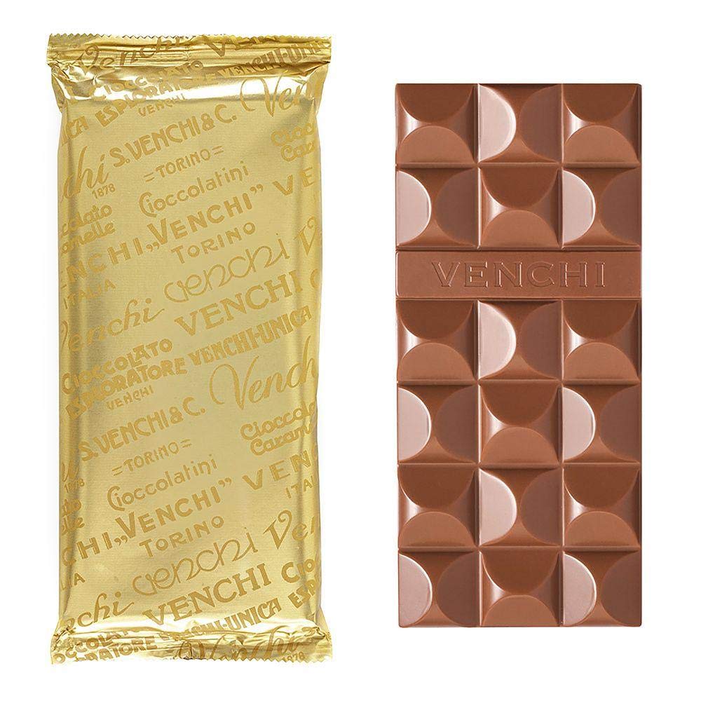 Venchi Premium Milk Chocolate Bar, 2.75 oz (78g) - Gluten Free, Rich & Creamy Italian Chocolate - Perfect for Gifts, Desserts & Snacking