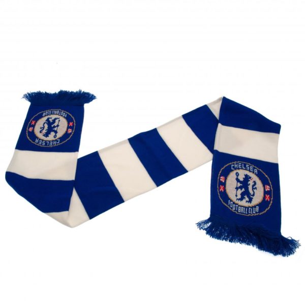 Chelsea FC Football Scarf - Official Team Colors, Soft & Warm Winter Scarf for Soccer Fans - Perfect for Games, Tailgating & Cold Weather