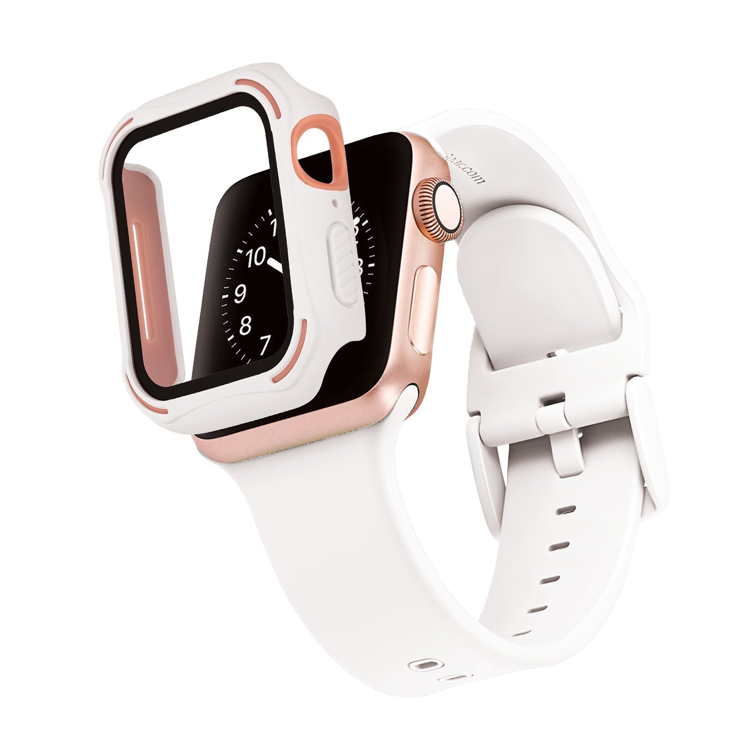 Dual Layer Shockproof Protective Case with Tempered Glass Screen Protector for Apple Watch Series 8/7/6/SE - Perfect for Workouts, Outdoor Activities & Everyday Use