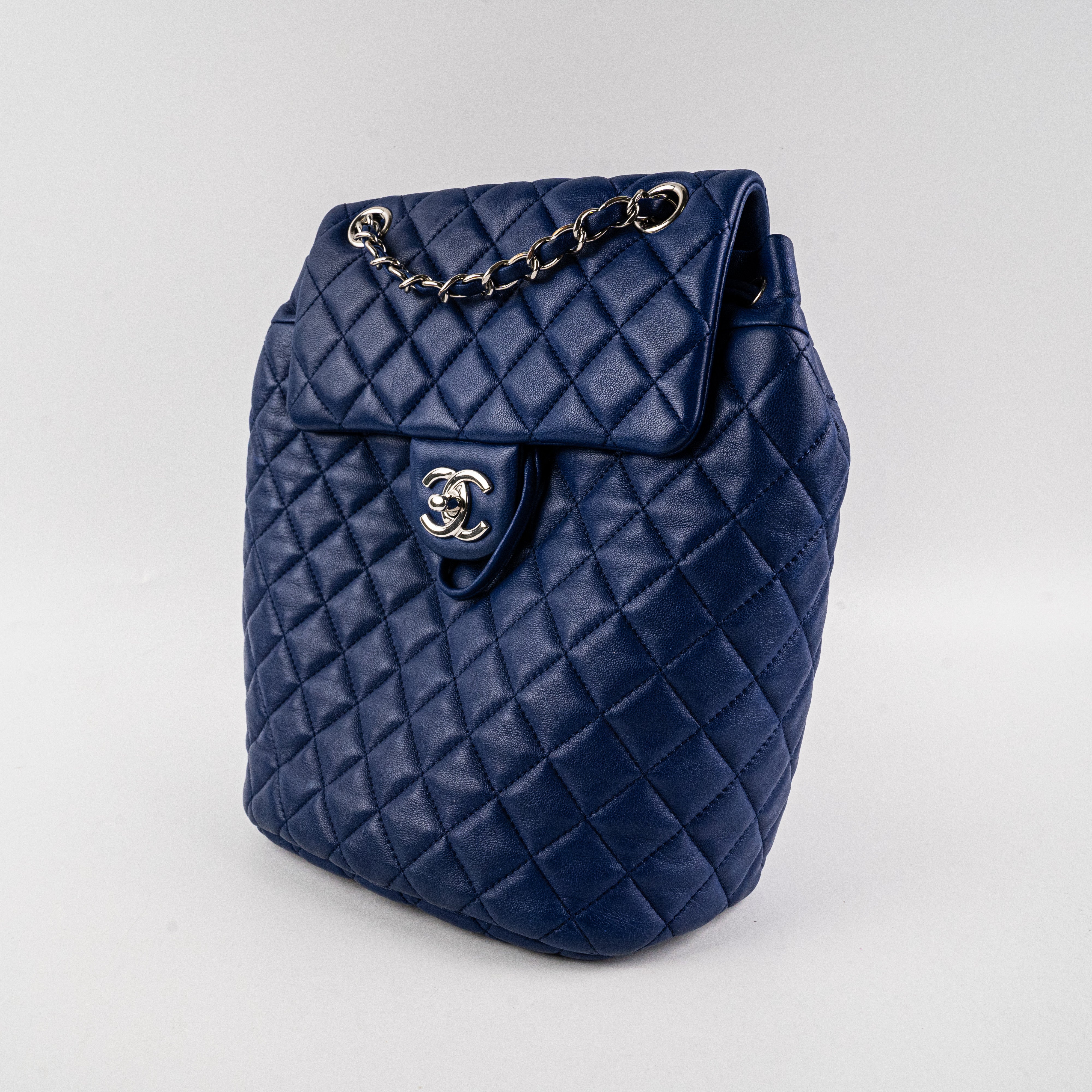 Chanel Small Urban Spirit Lambskin Blue Backpack - Luxury Designer Handbag for Women, Perfect for Travel, Work & Everyday Use