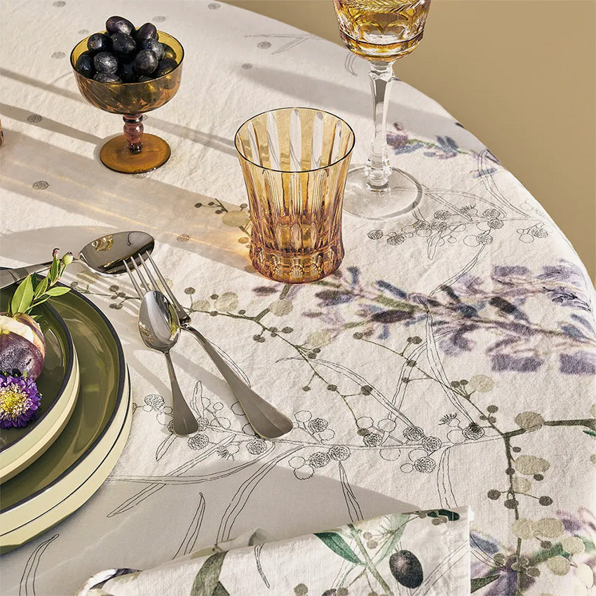 Garnier Thiebaut Lavender Scented Mauve Tablecloth - Elegant French Table Linen for Dining Room, Kitchen & Special Occasions