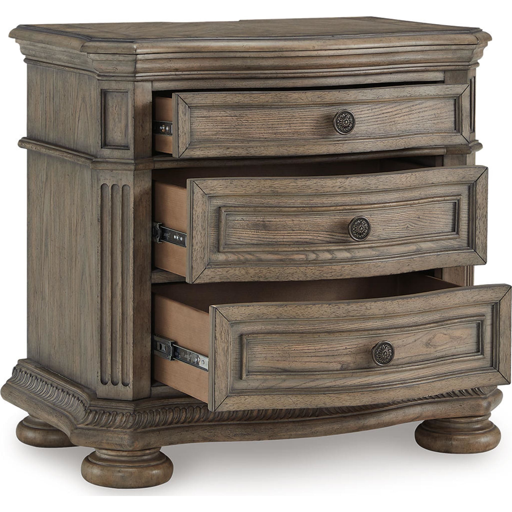 Ardenfield Nightstand - Light Brown Wood Bedside Table with Drawer for Bedroom, Living Room & Guest Room