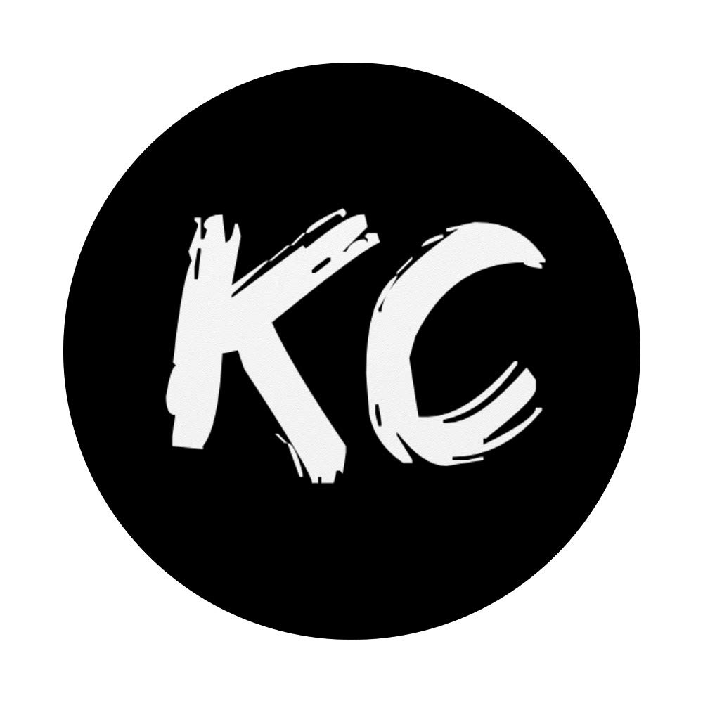 KC PopSocket Grip - Kansas City Abbreviation & Initials Design, Swappable Phone & Tablet Holder for Easy Grip, Perfect for Fans, Travel, and Everyday Use