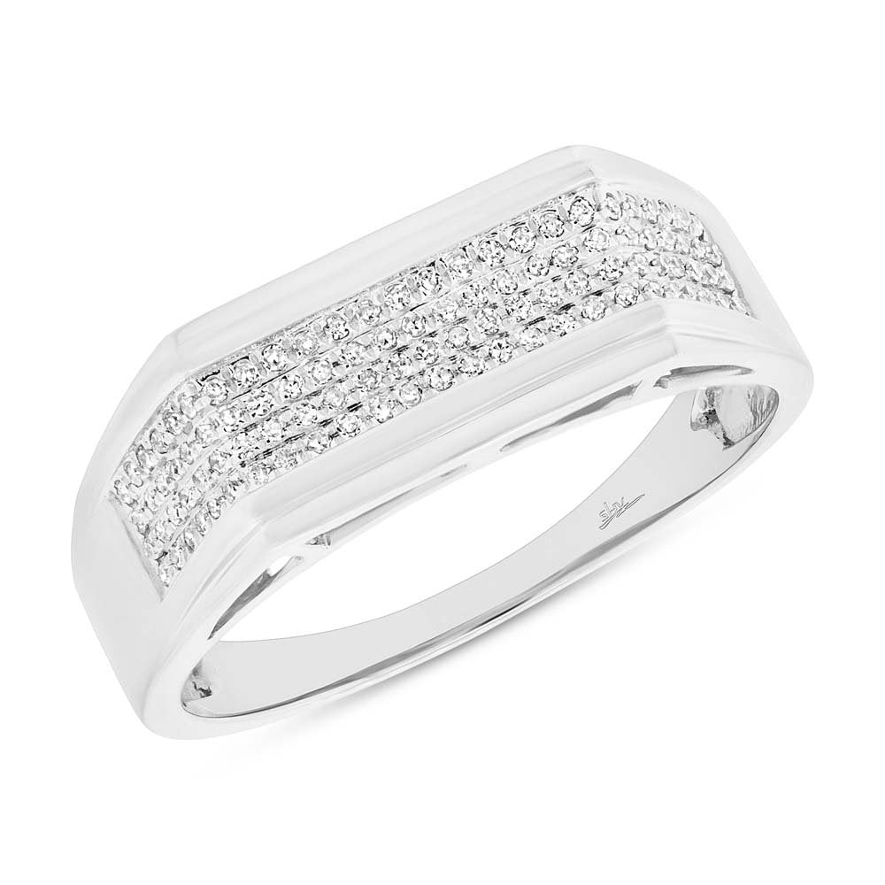 14KT Gold 0.24 CTW Diamond Men's Fashion Ring - Elegant Wedding Band, Anniversary Gift & Everyday Jewelry for Men