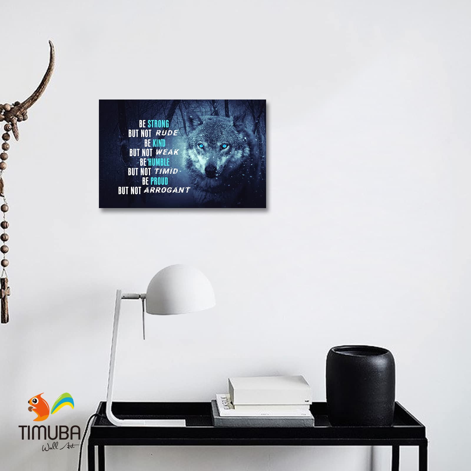 Inspirational Wall Art with Motivational Quotes - 12x18 Inches Framed Canvas for Office, Home & Gym Decor - Horse Design Positive Sayings Wall Decor - Perfect for Living Room, Bedroom & Workspace