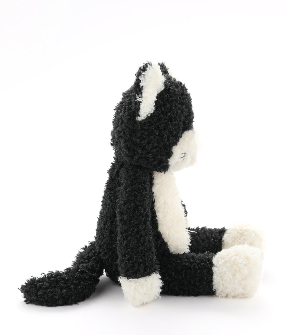 Checkers the Cat - Black Plush Stuffed Animal Toy for Kids & Collectors | Perfect for Gifts, Cuddling & Home Decor