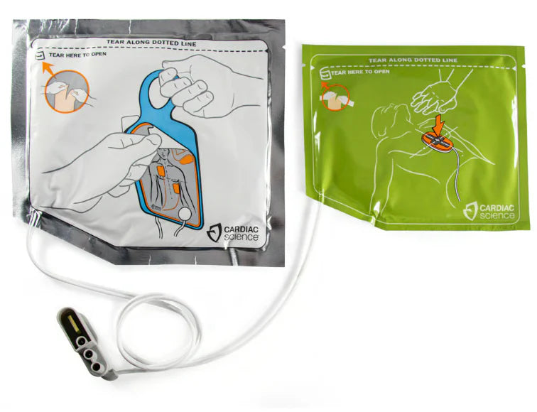Cardiac Science Powerheart G5 AED Electrode Pads with CPR Feedback for Adults - Ideal for Emergency Cardiac Arrest Response in Homes, Offices & Public Spaces