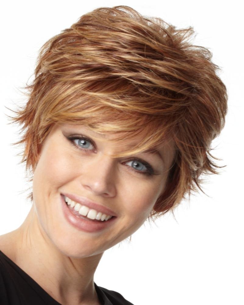 Raquel Welch Women's Short Razor Cut Heat Friendly Wig - RL32/31 Fascination Color with Comb & MaxWigs Hair Loss Booklet | Perfect for Everyday Wear, Cosplay & Hair Loss Solutions