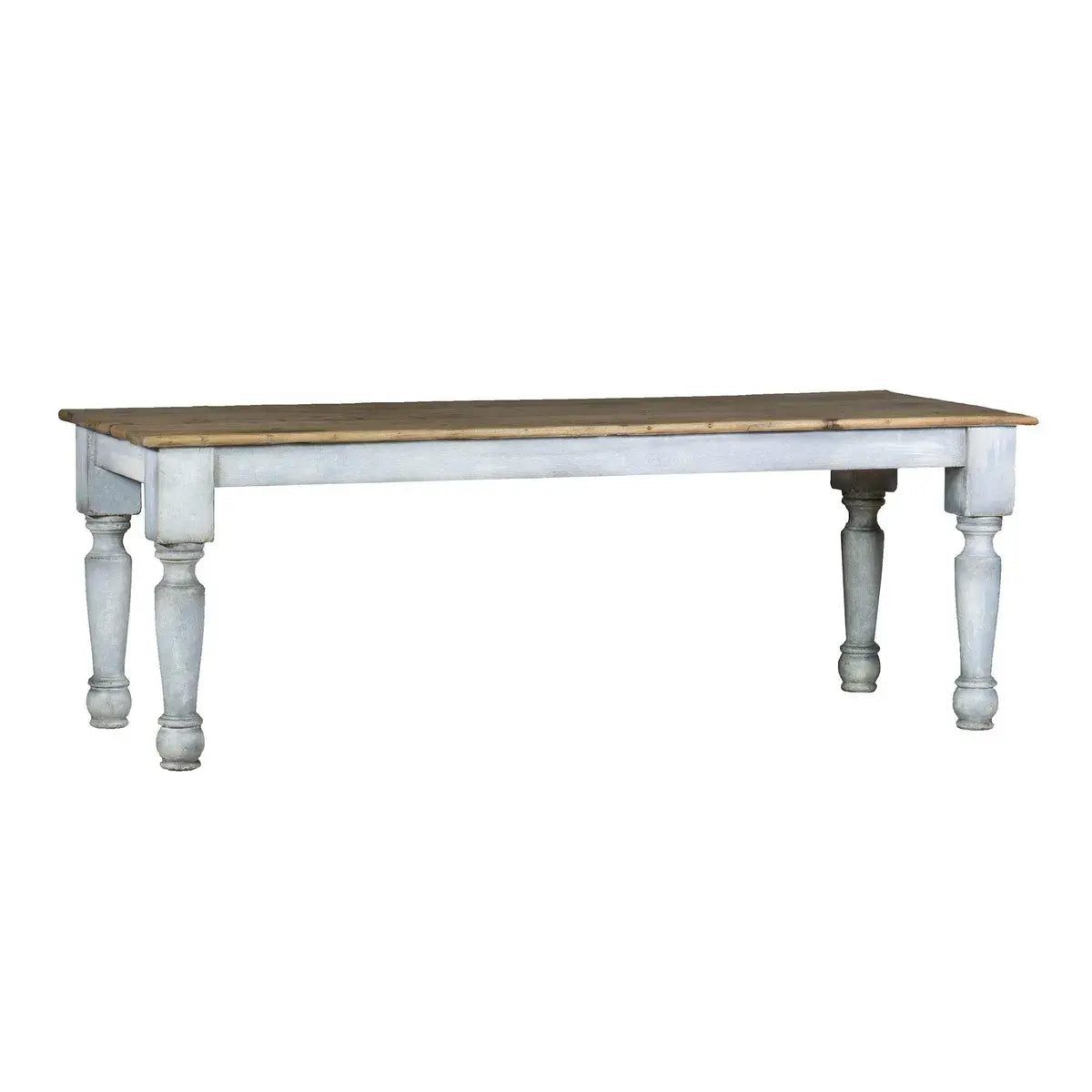La Grange Table in Light French Gray - Elegant Dining Room Table for Farmhouse & Modern Home Decor - Perfect for Family Gatherings & Dinner Parties