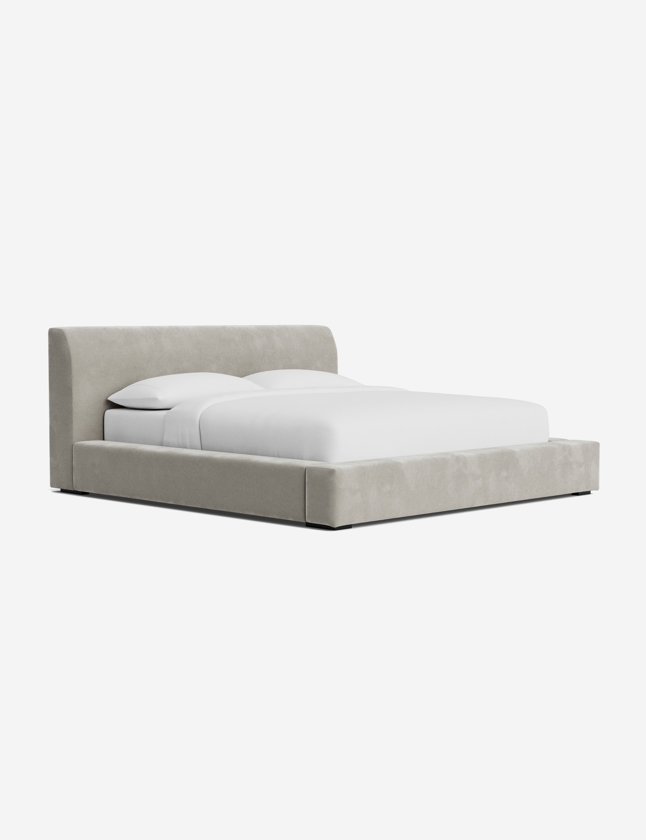 Stylish Clayton Platform Bed Frame - Queen Size, Modern Wooden Bed with Sturdy Slat Support - Perfect for Bedroom, Guest Room & Small Spaces