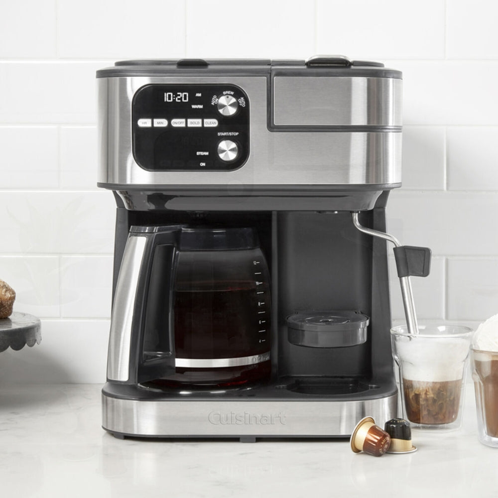 Cuisinart Center Barista Bar 4-in-1 Coffee Maker - Espresso, Cappuccino, Latte & Coffee Machine for Home & Office Use