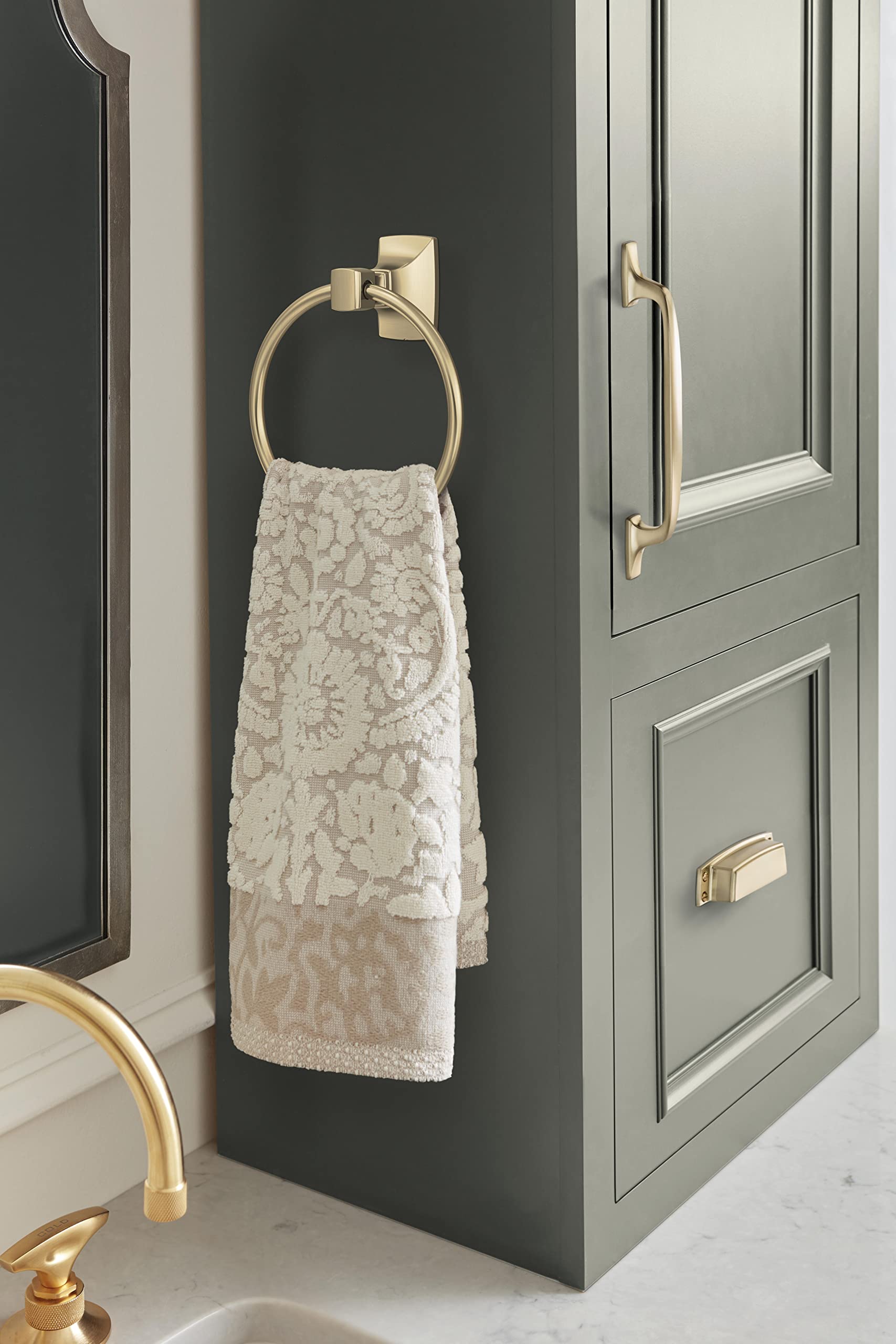 Golden Champagne Towel Ring - 7.4