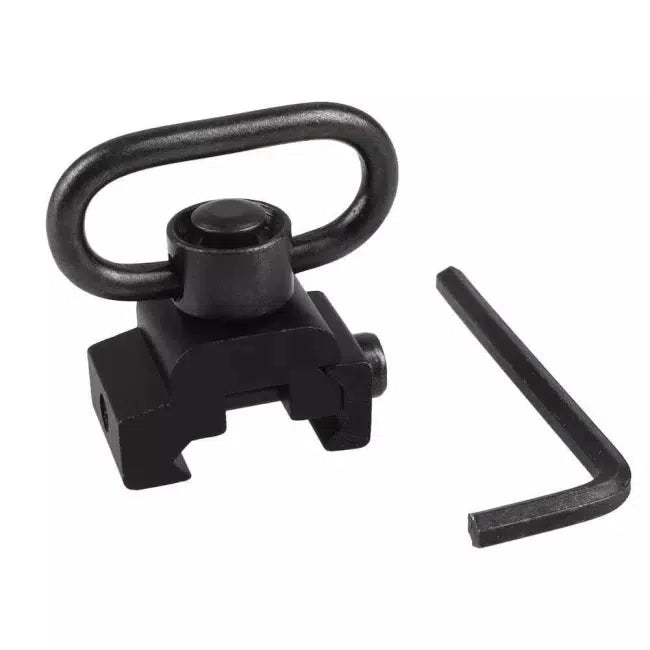 QD Sling Swivel with Picatinny Rail Mount - Quick Detach Gun Sling Attachment for Rifles, Shotguns & Tactical Gear | Hunting, Shooting & Outdoor Activities