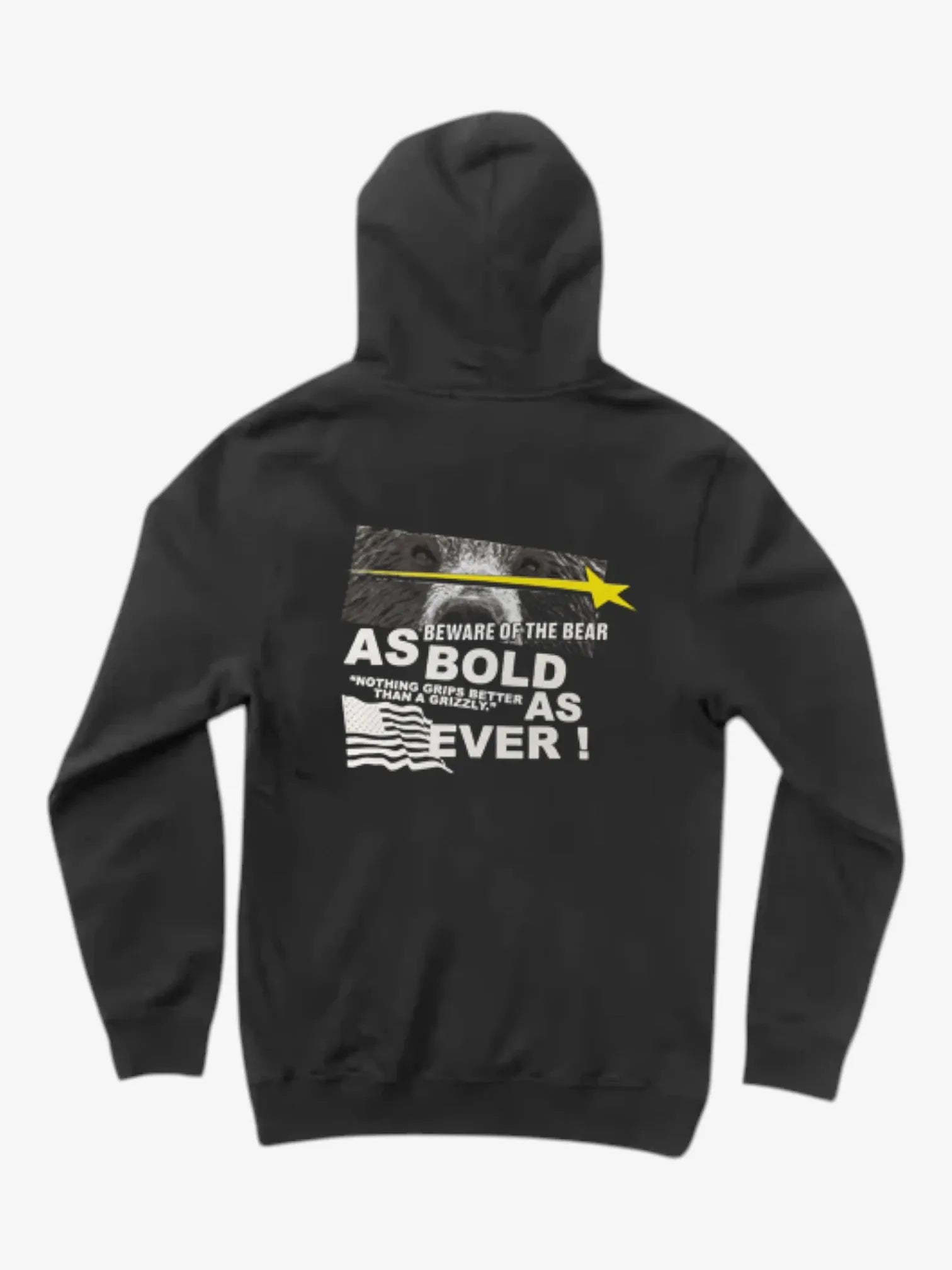 Grizzly Headlines Black Hoodie - Trendy Men's & Women's Pullover for Casual Wear, Street Style & Winter Outfits