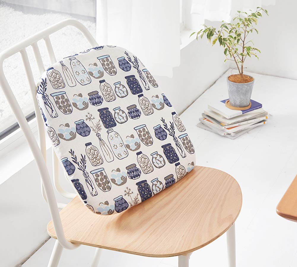 Premium Japanese Style Chair Pad Seat Cushions - Cotton Linen Blend, Non-Slip & Washable (Set of 4) - Perfect for Dining Chairs, Office Seats, and Home Decor