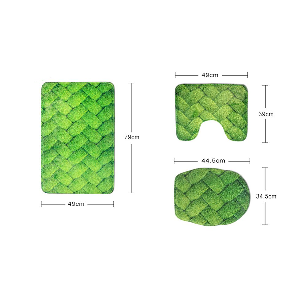 JEOCODY Hot Air Balloon Bathroom Set - 3pcs Super Soft Quick-Drying Bath Mat, Toilet Lid Cover & Pedestal Rug for Cozy Home Decor | Perfect for Bathroom, Shower & Vanity Areas