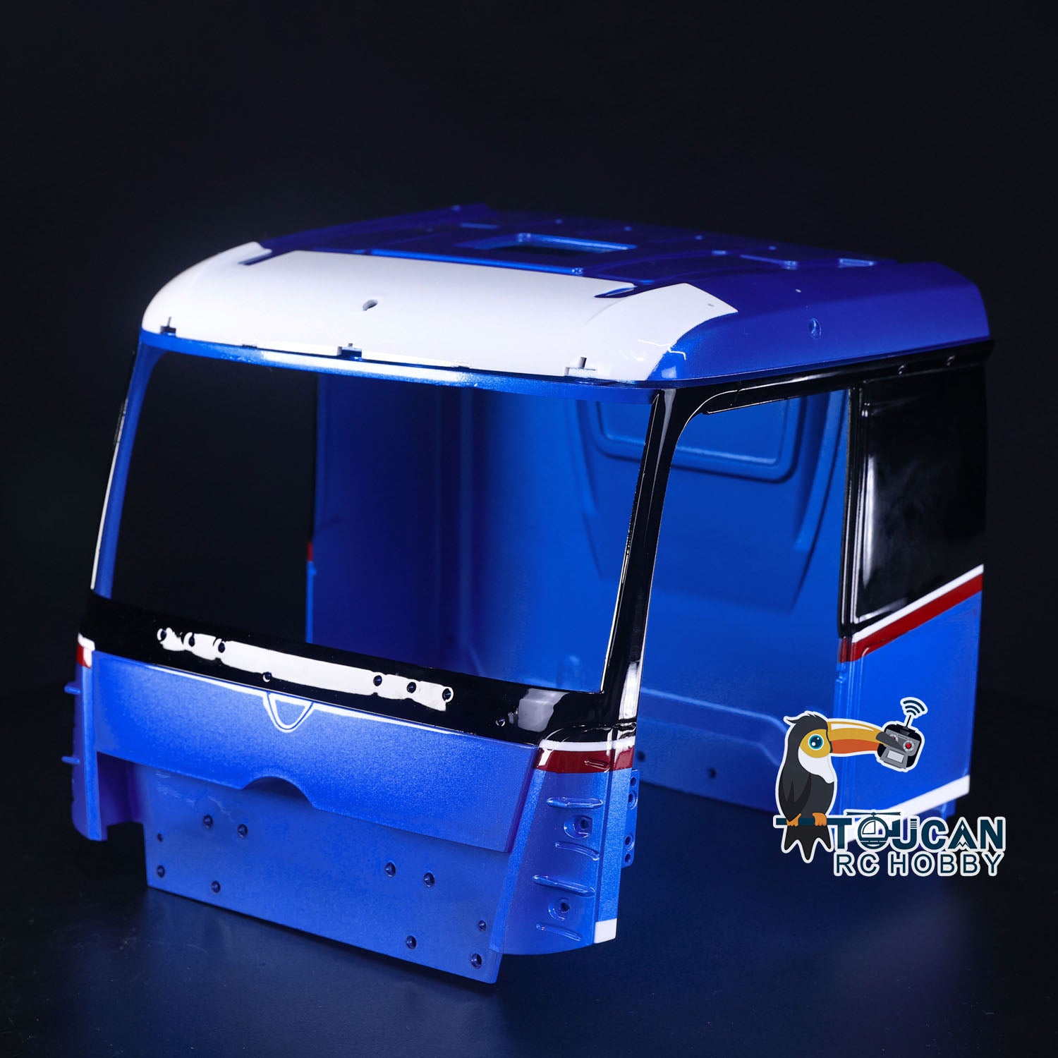 1/14 Scale 6x6 RC Tractor Truck Plastic Cabin & Body Kit - Painted Hobby Model for Radio Controlled Emulated Vehicles | Perfect for Off-Road Adventures & RC Car Collectors