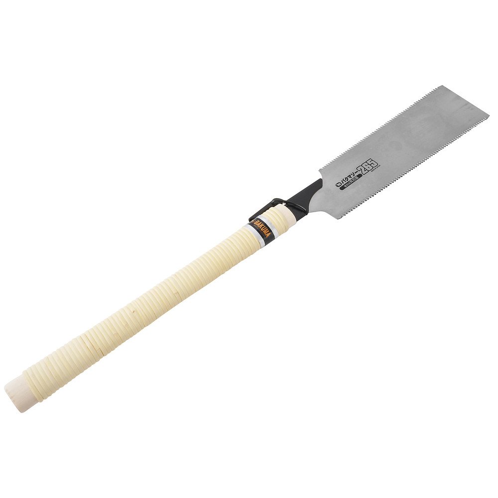 Fijimitsu Bakuma Japanese Double-Edged Hand Saw - 265mm Wooden Handle for Precision Woodworking & DIY Projects - Perfect for Carpentry, Furniture Making & Home Renovations