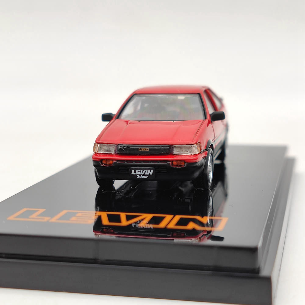 1/64 Scale Toyota Corolla Levin AE86 3-Door GT Apex 1983 Red Diecast Model Car - Limited Edition Collectible Toy for Car Enthusiasts & Hobbyists | Perfect for Display, Gifts, and Japanese Car Model Collections (HJ641037ARK)