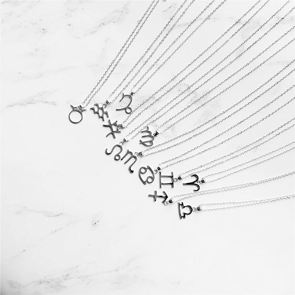 925 Sterling Silver Zodiac Necklace - Personalized Horoscope Constellation Pendant with Birthstone Charm | Perfect Birthday Gift for Women, Astrology Lovers & Spiritual Jewelry Collection