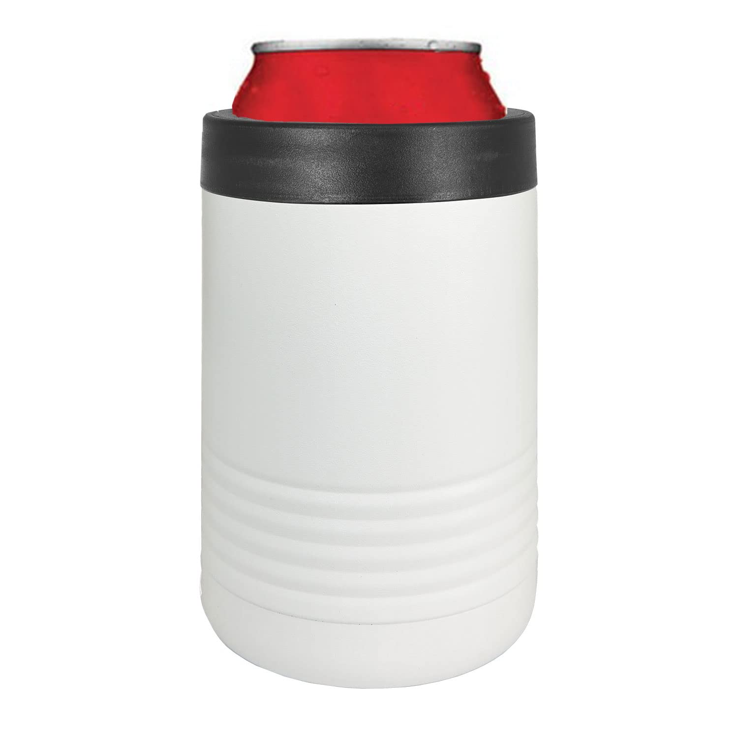 Personalized Stainless Steel Engraved Insulated Beverage Holder - Custom Aluminum Can & Glass Bottle Cooler (White) - Perfect for Outdoor Picnics, Camping & Office Use
