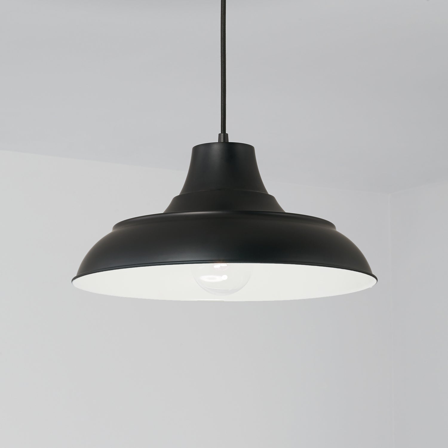 Capital Lighting Modern One Light Pendant - Sleek Hanging Light Fixture for Kitchen Island, Dining Room & Bedroom | Adjustable Height Contemporary Ceiling Light