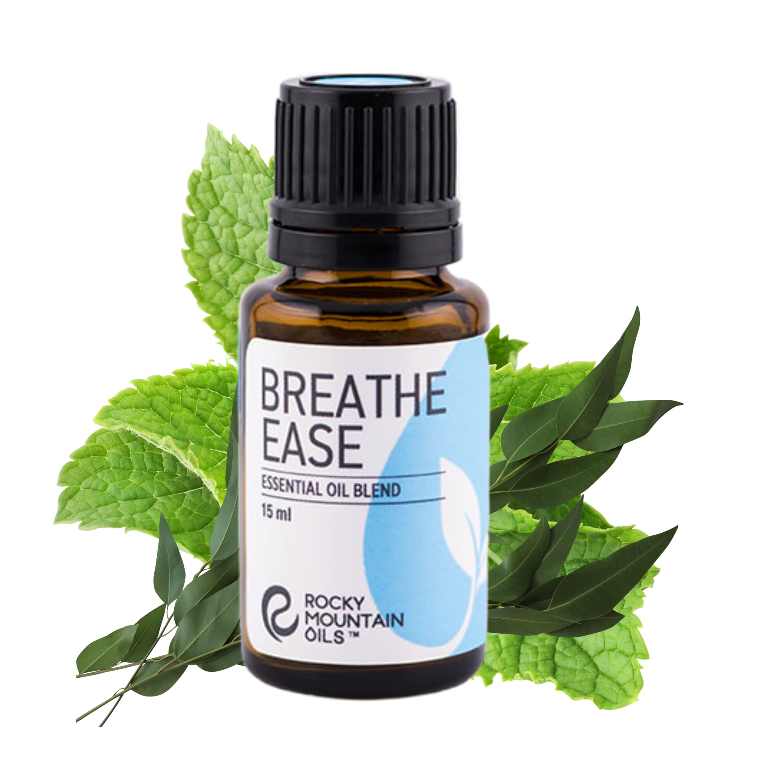 Rocky Mountain Oils Breathe Ease Essential Oil Blend - 100% Pure Aromatherapy Oil for Diffusers, Massage & Home Use - Promotes Relaxation & Respiratory Relief - 15ml Bottle - Perfect for Stress Relief, Yoga & Bedtime Aromatherapy
