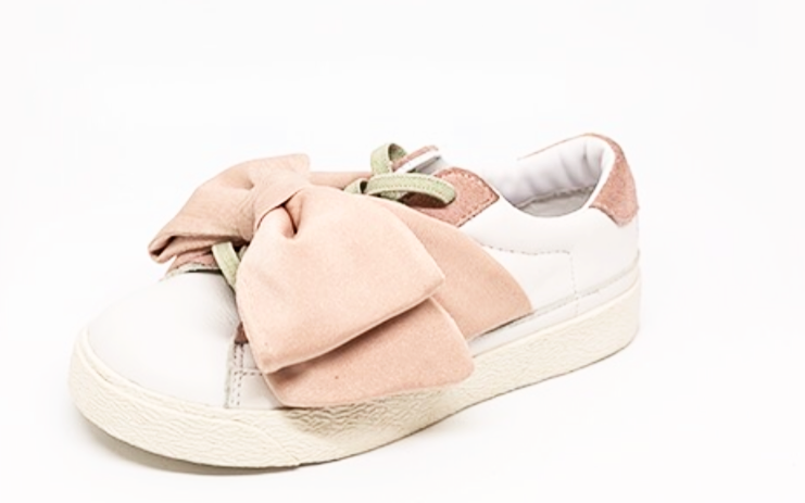 DouUod Women's Fashion Sneakers with Bow - Pink & White | Comfortable Casual Shoes for Walking, Running & Everyday Wear