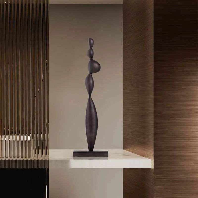 Abstract Wooden Sculptures - Handcrafted Modern Art Decor for Living Room, Bedroom & Office - Unique Home Ornament Gift for Housewarming & Interior Design