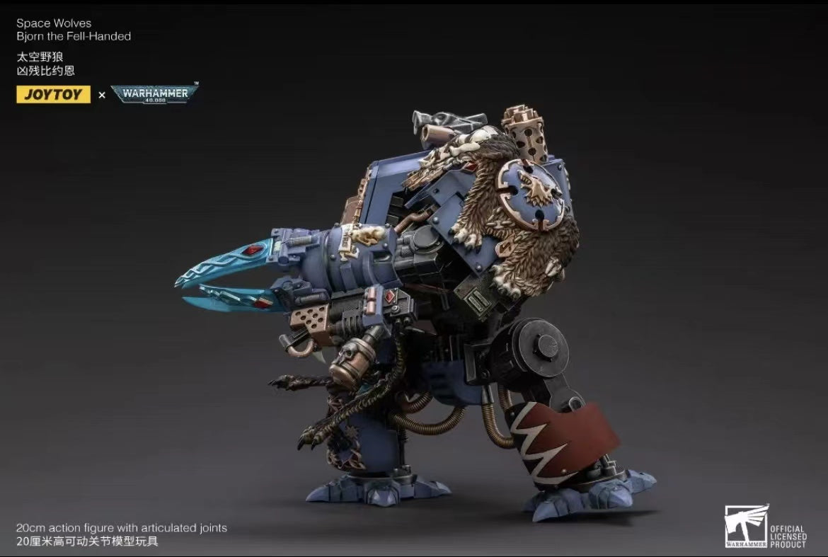 JOYTOY 1/18 Scale Warhammer 40K Space Wolves Bjorn the Fell-Handed Action Figure - Reissue Version - Collectible Model for Display & Wargaming Scenes