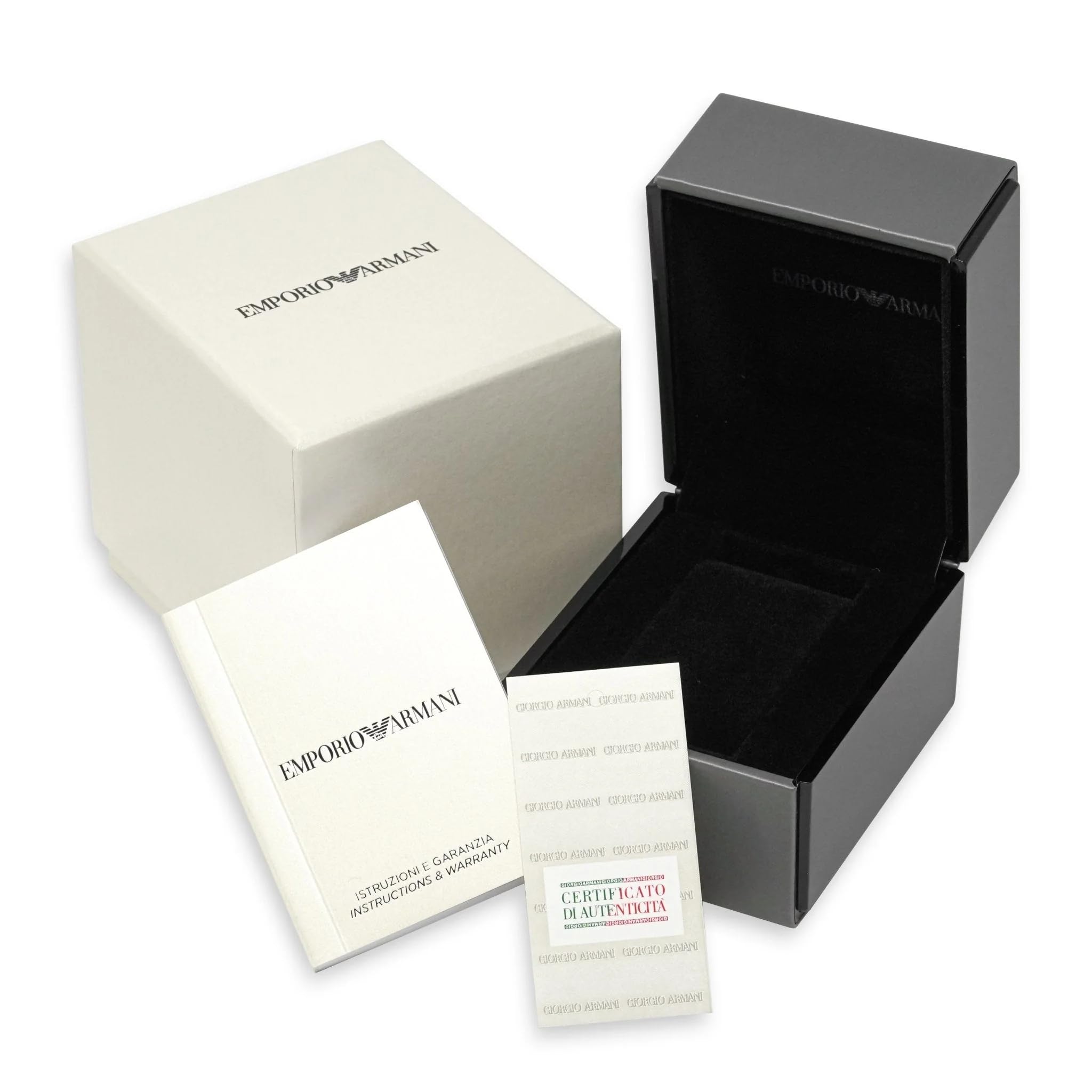 Emporio Armani Men's Chronograph Stainless Steel Watch - Luxury Waterproof Wristwatch for Business, Casual & Formal Wear - Perfect Gift for Men