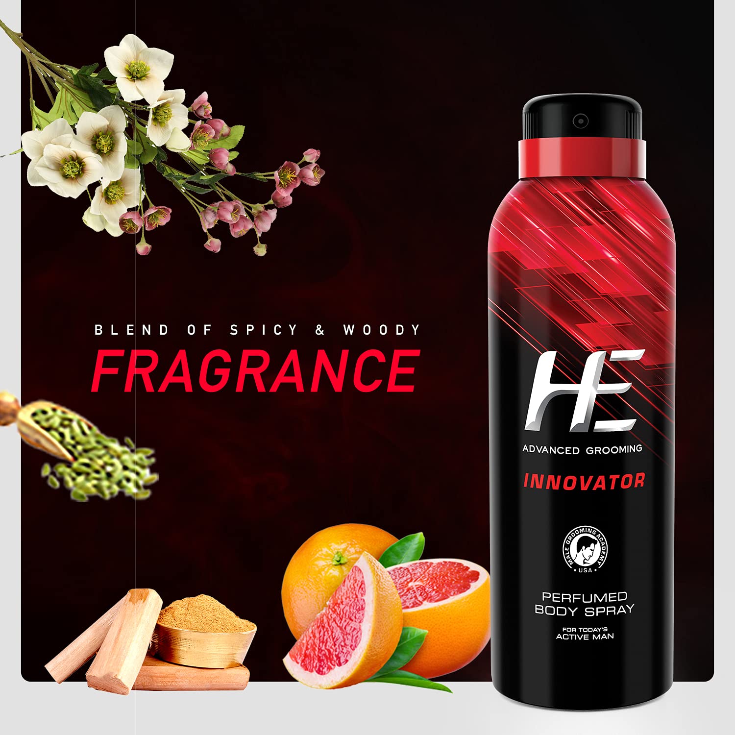 HE Innovator Men's Deodorant - 5.07 oz (150ml) | Long-Lasting Odor Protection | Fresh Scent for Active Lifestyle | Gym, Work & Daily Use