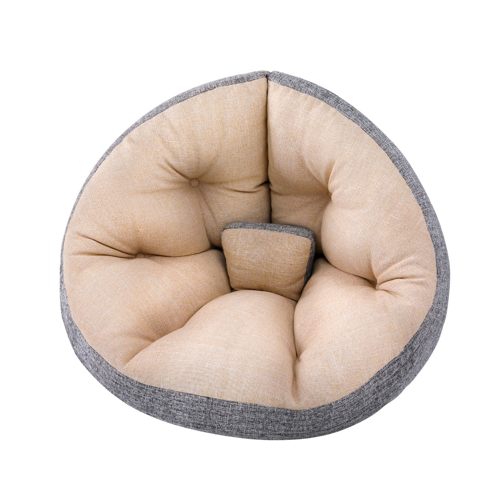 Comfortable Floor Lounge Day Bed Chair - Beige Sofa for Relaxing, Lounging & Napping - Perfect for Living Room, Bedroom or Nursery