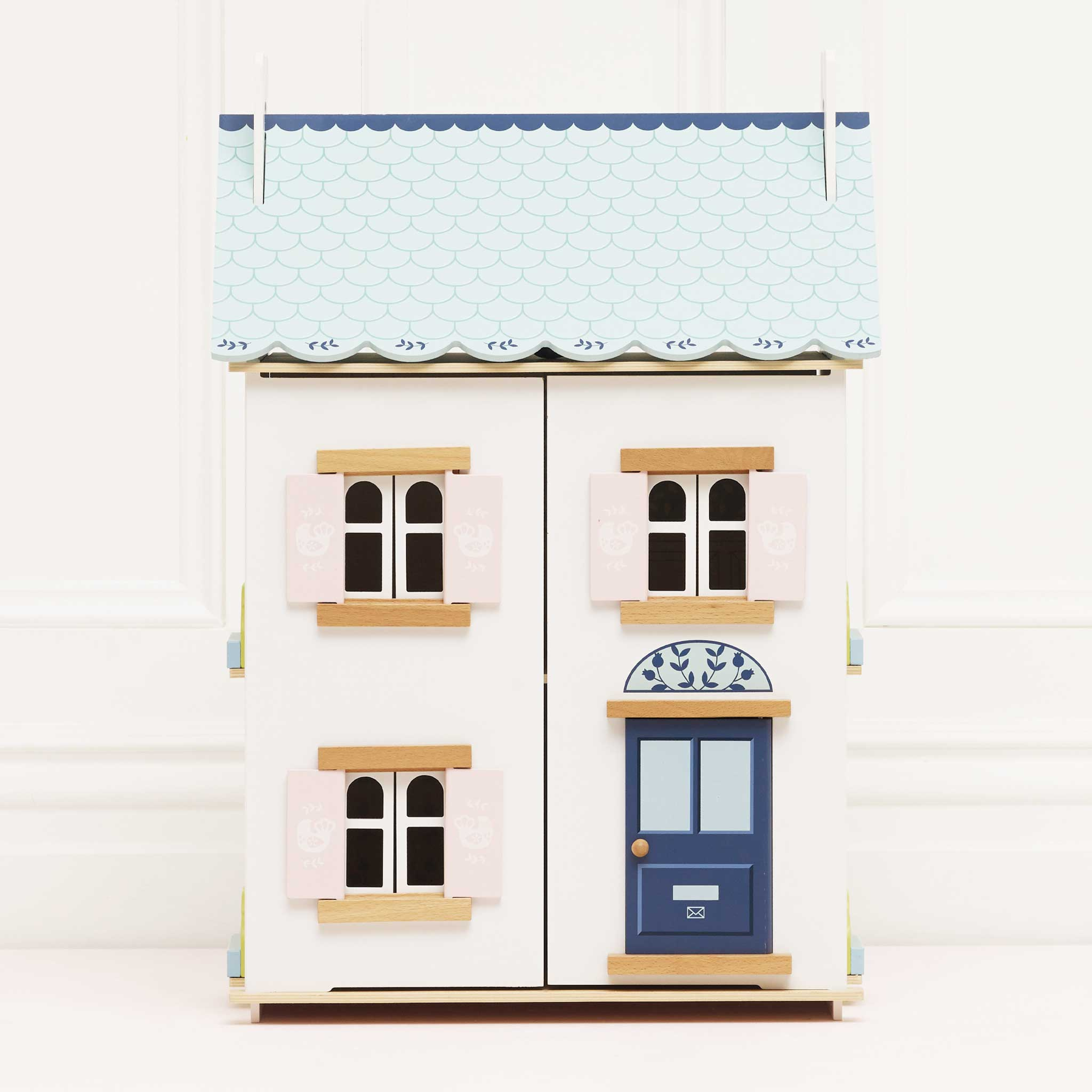 Bluebelle Wooden Dolls House - Handmade Wooden Dollhouse for Kids with Furniture & Accessories | Perfect for Pretend Play, Birthday Gifts & Home Decor
