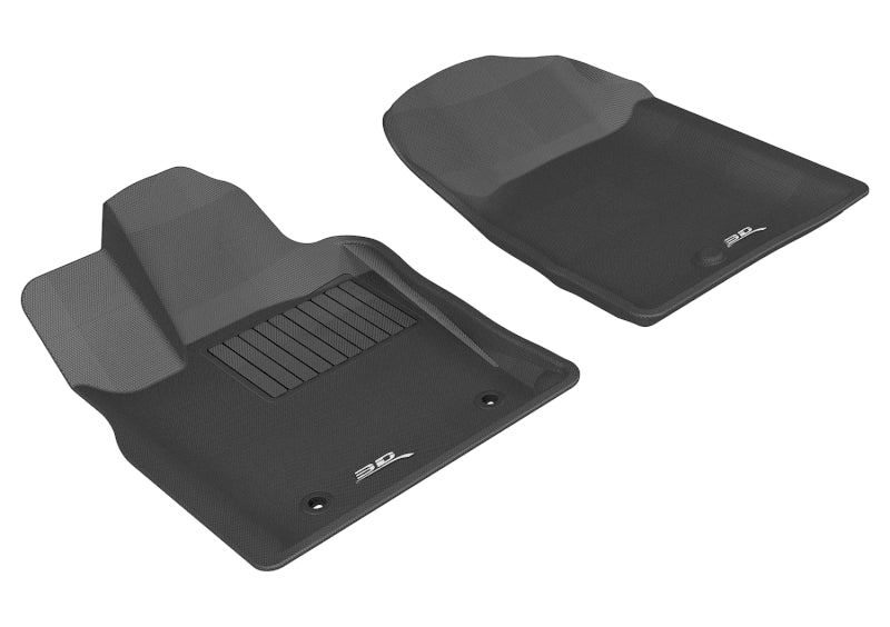 3D MAXpider Kagu Custom Fit Floor Mats for 2011-2012 Dodge Durango & Jeep Grand Cherokee - 1st Row All-Weather Protection - Perfect for Off-Roading, Daily Commuting and Family Road Trips (Black)