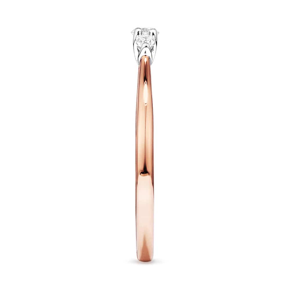 Three Stone Round Brilliant & Oval Cut Lab Grown Diamond Promise Ring for Engagement, Anniversary & Special Occasions