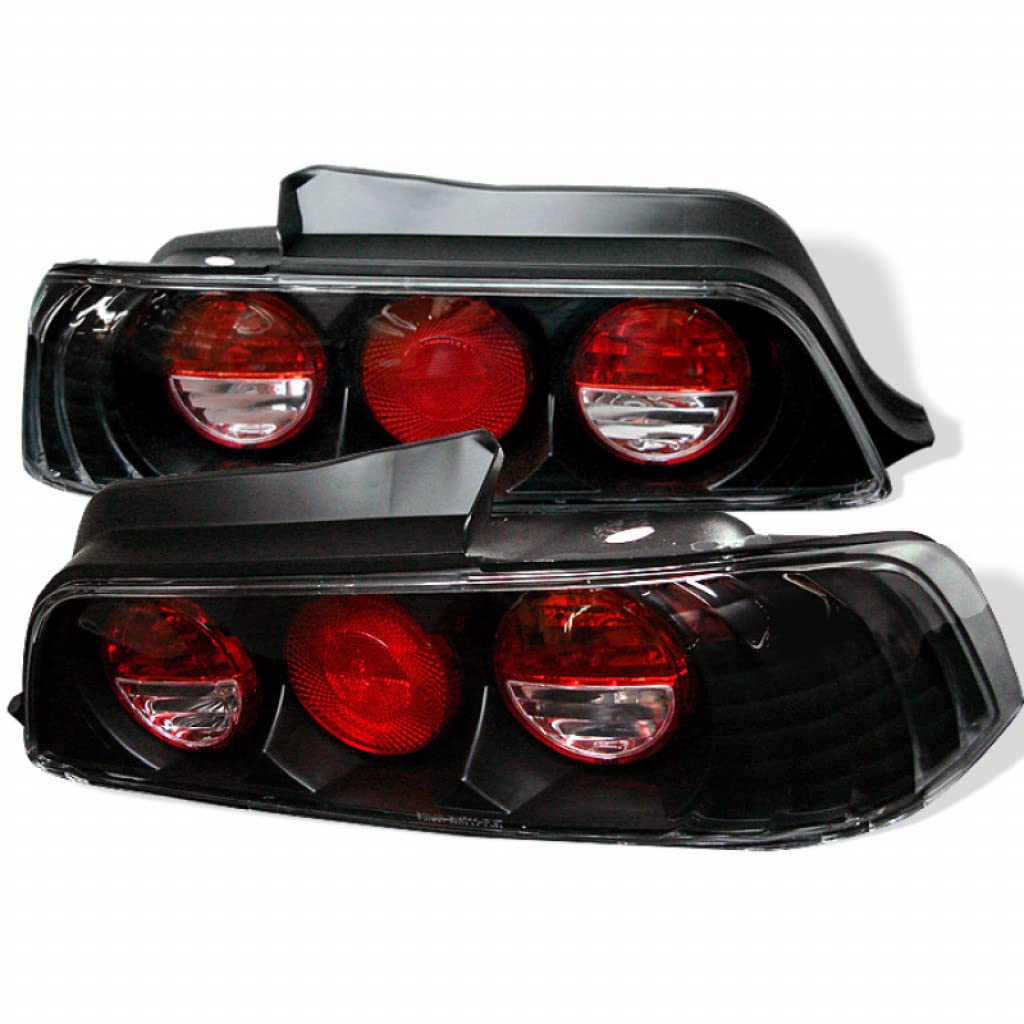 Spyder Euro Style Black Tail Lights for Honda Prelude 1997-2001 - Pair (ALT-YD-HP97-BK) | 5005274 | Upgrade Your Ride with Sleek European Design for Night Driving & Car Shows