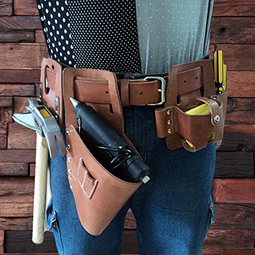 Custom Engraved Cow Leather Tool Belt for Men - Durable Work Belt for Carpenters, Electricians & DIY Projects | Perfect for Construction, Home Renovation & Woodworking