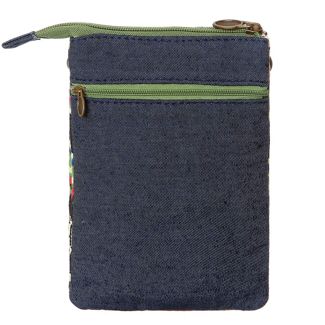 Stylish Leaf Pattern Canvas Crossbody Phone Purse for Women - Lightweight Small Wallet Bag with Adjustable Strap - Perfect for Daily Use, Shopping, Travel & Outings
