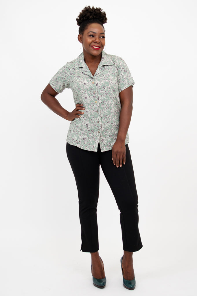 Stylish Aida Short Sleeve Top for Women - Trendy Bitza Design - Perfect for Summer Outfits, Casual Wear & Beach Vacations