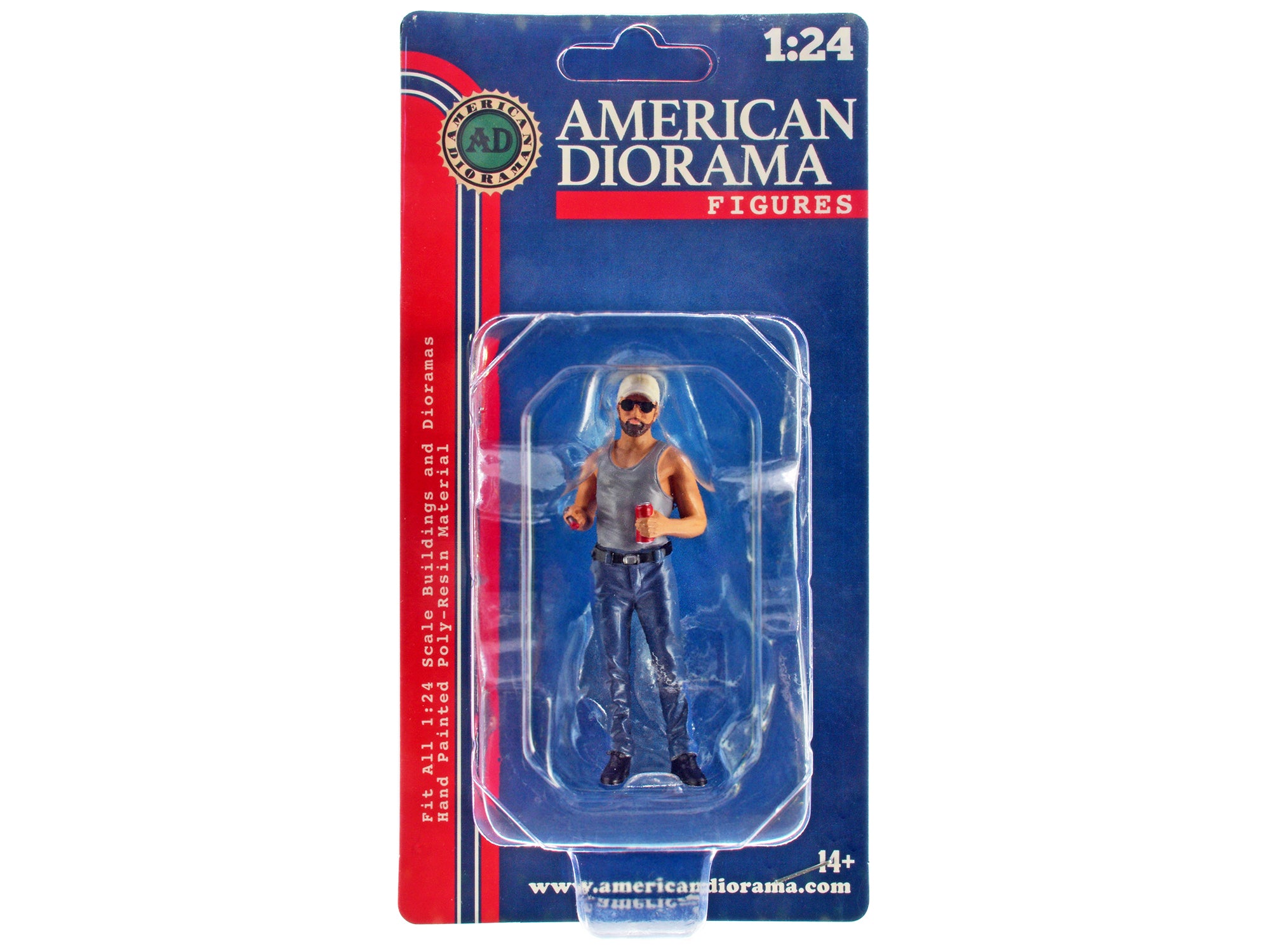 American Diorama 1/24 Scale Model Campers Figure Set of 5 - Perfect for Diorama Scenes, Model Train Layouts & Miniature Displays