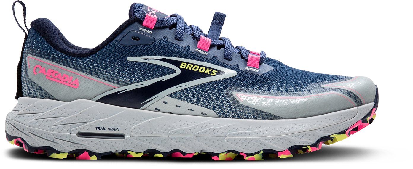 Women's Cascadia 18 Running Shoes - Lightweight Trail Sneakers for Hiking & Outdoor Activities (476 Oceana/Pearl Blue/Pink) - Perfect for Jogging, Gym Workouts & Daily Wear