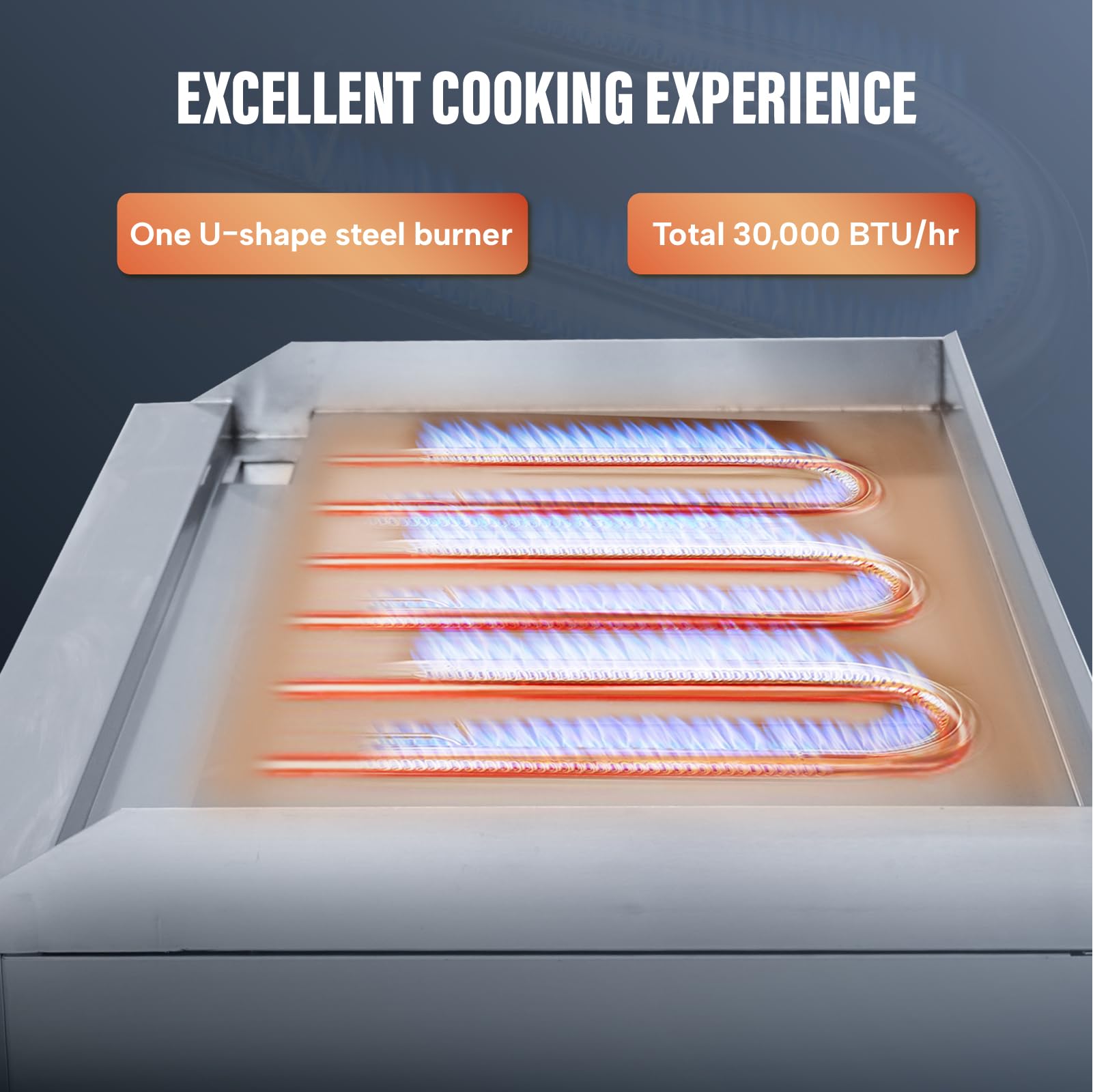 WESTLAKE 16-Inch Commercial Gas Griddle - 30,000 BTU Single Burner Stainless Steel Countertop Grill for Restaurants, Diners & Food Trucks - Perfect for Pancakes, Burgers & Breakfast Cooking