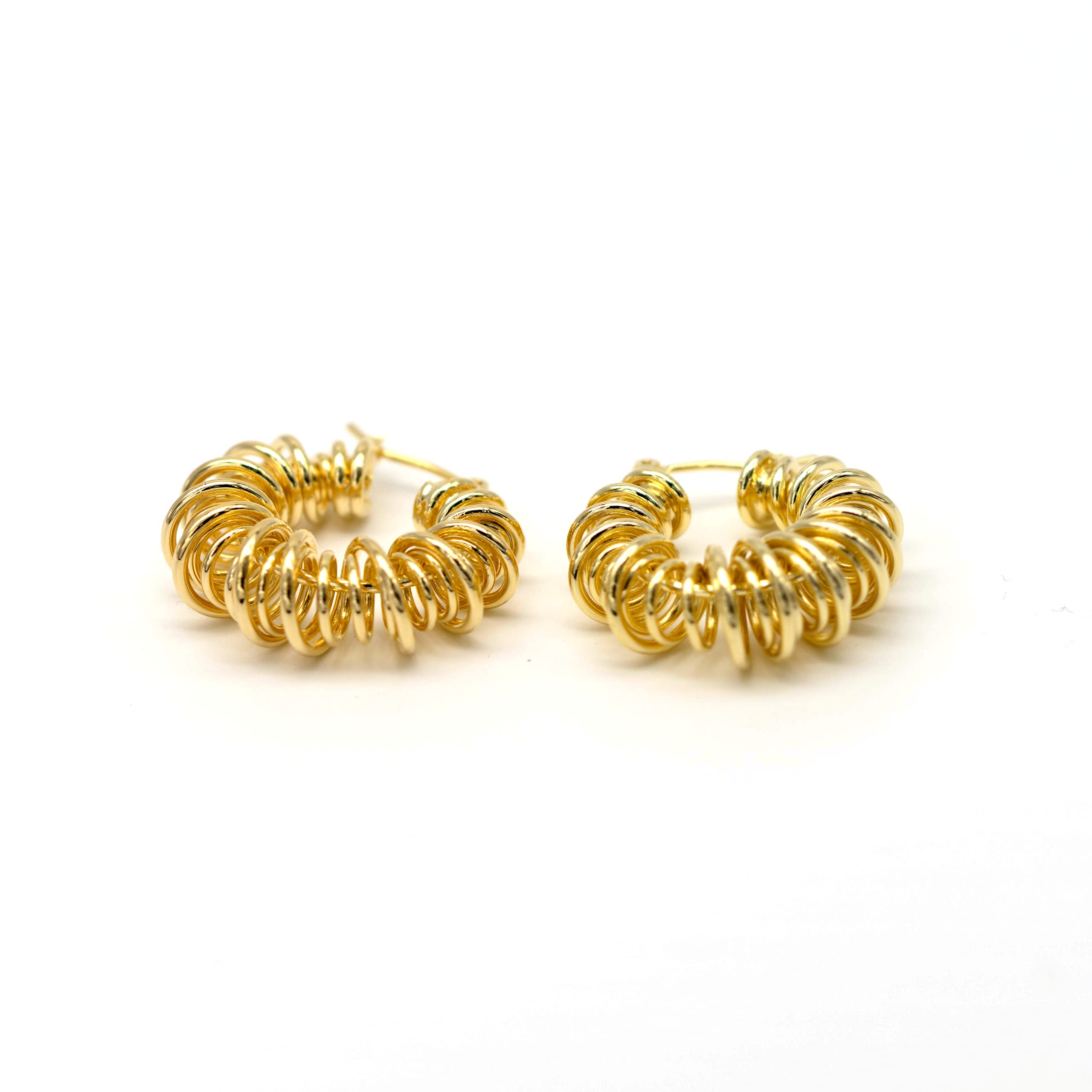 18K Gold Plated Hoop Earrings for Women - Lightweight Trendy Spring Jewelry, Elegant Dangle Earrings for Teens & Girls | Perfect for Parties, Weddings & Everyday Wear