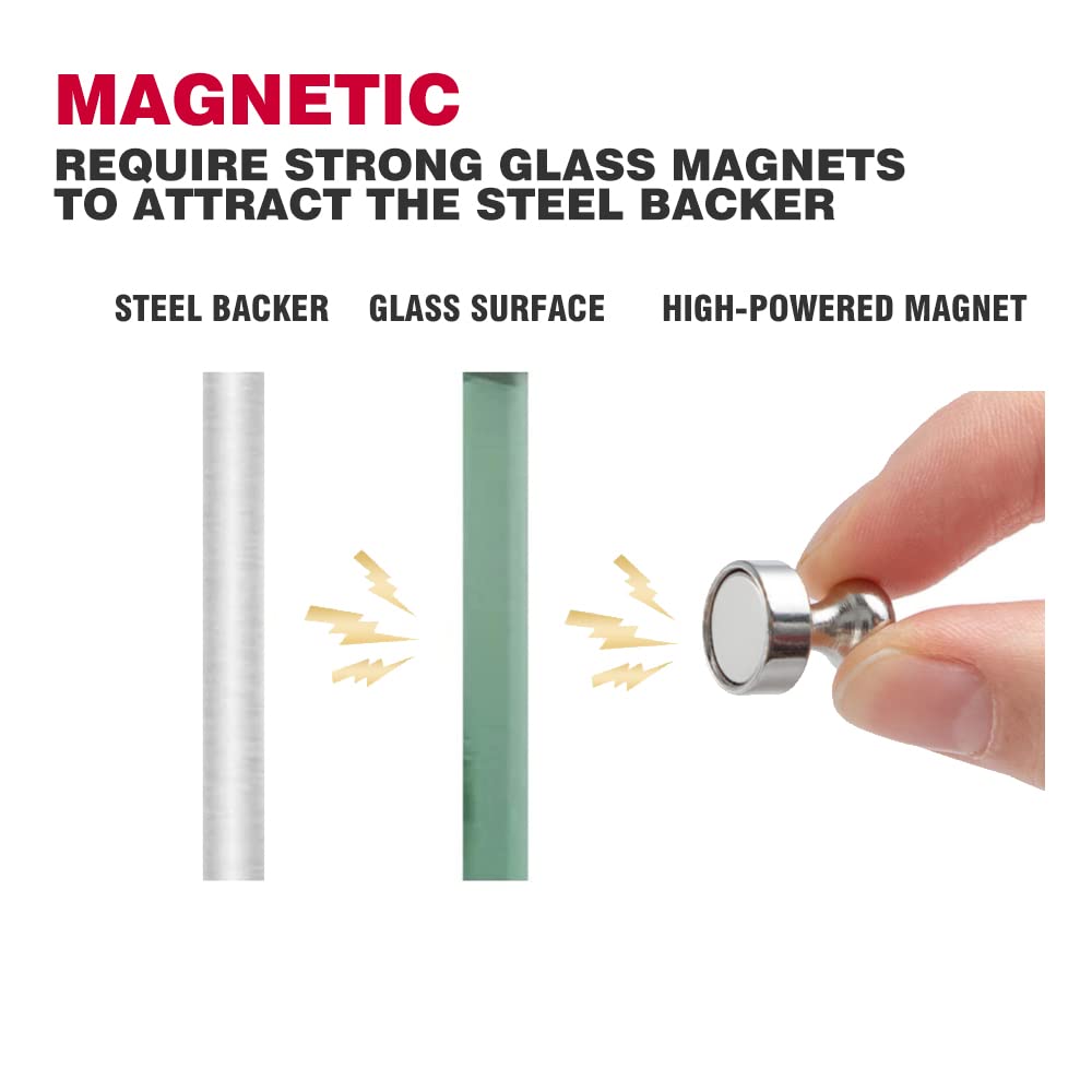 Frameless Tempered Glass Whiteboard 60