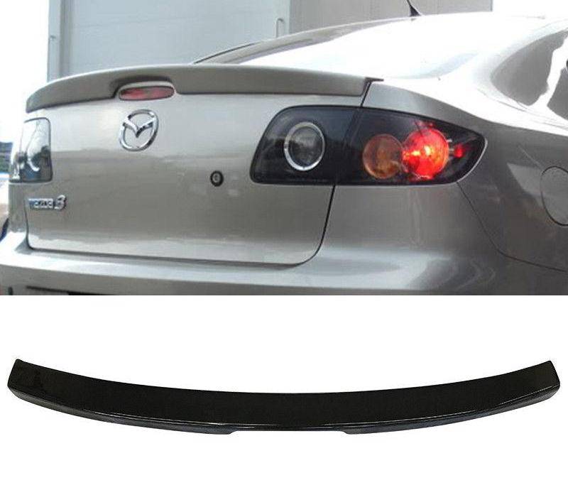 2004-2009 Mazda3 Sedan 4-Door Unpainted AE Style Rear Spoiler - Enhance Your Car's Aerodynamics & Style for Street Racing & Daily Driving