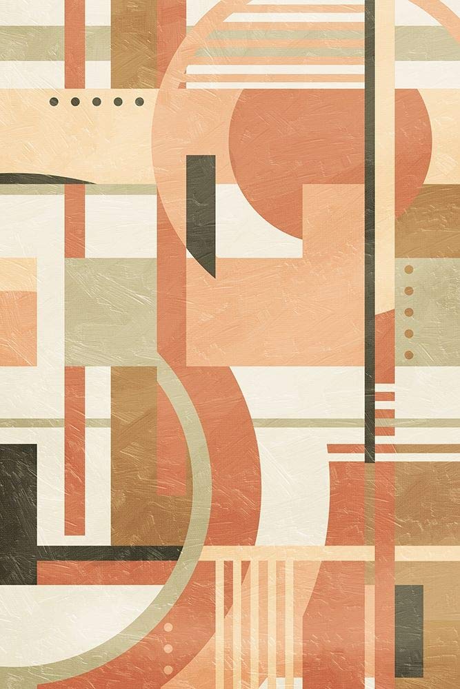 Geo Puzzle Boho Style Mate by Milli Villa - 16x24 Inch Art Print Poster for Wall Decor, Living Room & Bedroom Aesthetic