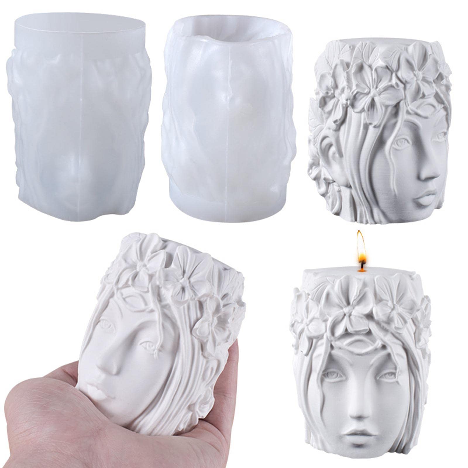 Enakshi 3D Silicone Aromatherapy Candle Mold - DIY Girl Shape Candle Making Kit for Home Crafts, Soap & Perfume | Perfect for Relaxation, Spa Decor & Gift Giving
