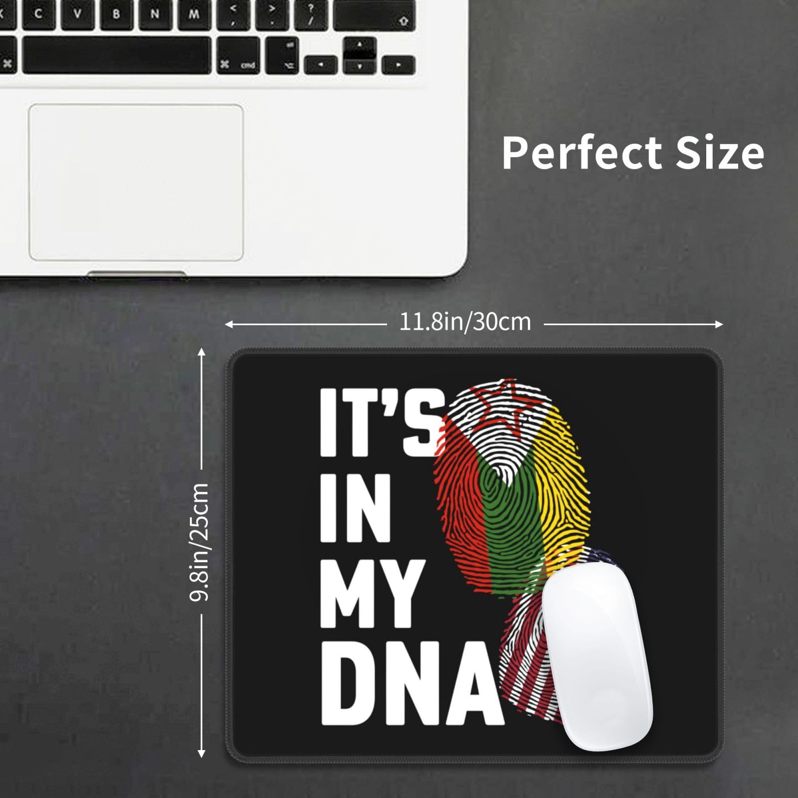Shan State National Army DNA Design Mouse Pad - Non-Slip Rubber Base, 10x12 Inch Square Waterproof Office Desk Mat for Laptop & Computer - Perfect for Work, Gaming & Home Office Use